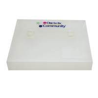 Portafolio de Plástico Tamaño A4, Maletín para Documentos de PP, Caja de Archivo de Plástico con Asa, Estuche para Archivos de PP