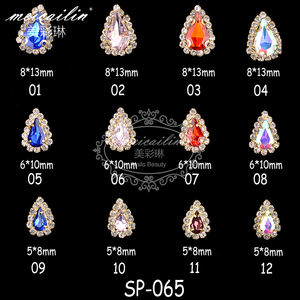 <span class=keywords><strong>2022</strong></span> Luxury Drop Shape Nail Art 3D Heart Charms Rhinestone para <span class=keywords><strong>uñas</strong></span> - Product Image 3