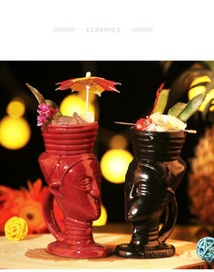 Tasses à cocktail hawaïennes 2026 – Tasses Tiki en céramique, tasses Zombie en céramique, tasses Tiki pour bar - Product Image 5