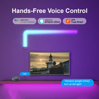 Barras de luz LED para pared, DIY Tuya aplicación inteligente, para juegos, control remoto, sincronización de música para dormitorio, decoración del hogar, lámpara de pared inteligente RGBIC