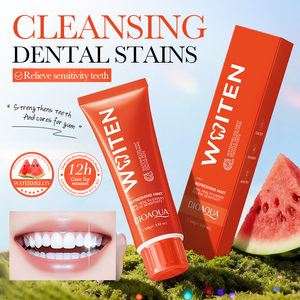 OEM BIOAQUA Wholesale Private Label <strong>Watermelon</strong> Fruit Extract-based Professional Whitening <strong>Toothpaste</strong> and Oral Care <strong>Toothpaste</strong> - Product Image 1