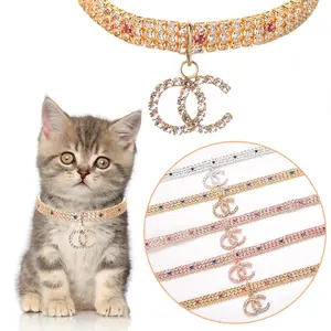 Fabriek Groothandel Maatwerk Strass Hond Kat Ketting Sieraden Selfie Pet Nek Kraag Diamanten Ketting