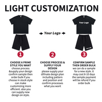 Ensemble de T-shirts pour hommes de luxe, surdimensionnés, en coton, avec logo imprimé en relief, style streetwear, épaules tombantes, personnalisables OEM, haute qualité