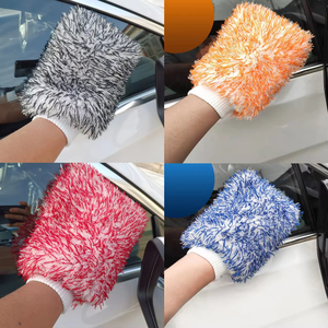 Meilleures ventes en gros : Ensemble <span class=keywords><strong>de</strong></span> gants et éponges <span class=keywords><strong>de</strong></span> <span class=keywords><strong>lavage</strong></span> <span class=keywords><strong>de</strong></span> voiture en microfibre chenille multicolores, marque Carclean, logo personnalisé - Product Image 2
