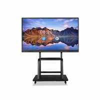 Écran LED interactif tout-en-un 4K de 85 pouces pour conférence, avec panneau E-Board, animation SDK, support tactile multimédia sur pied, structure entièrement métallique pour le commerce de détail