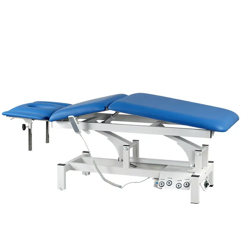 HICOMED Blau Werkspreis elektrisches 2-Motor-Kosmetikbett einstellbares professionelles therapeutisches Massagebett