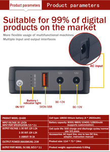 Tốt Nhất Bán Mini UPS Với Wifi 5V <span class=keywords><strong>9V</strong></span> 12V 20.000MAh <span class=keywords><strong>DC</strong></span> 18W Type-C Cho Modem & Router Ba Giai Đoạn - Product Image 3