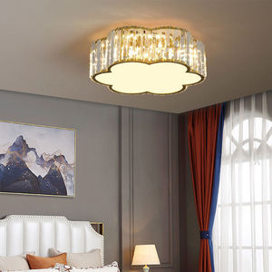 Nuevo diseño de sombra de flores, luz de techo, sala de estar interior, lámpara de techo de cristal Led moderna de lujo - Product Image 5