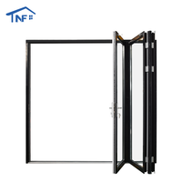 Porte pliante en verre à double vitrage de conception moderne, style accordéon, porte d'écran pour usage hôtelier