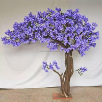 Grand arbre artificiel NINI, faux arbre à fleurs, grand arbre artificiel Jacaranda violet pour décoration intérieure, extérieure et de mariage