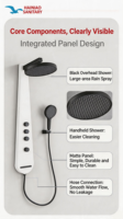 Nouveau Système de Douche Mural Multifonction Luxe Moderne avec Panneau de Douche en Acier Inoxydable pour Salle de Bain
