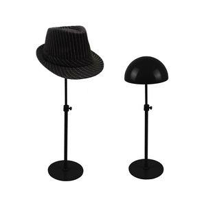 Soporte de exhibición de sombreros de moda, estante de Metal con forma de cabeza, exhibición de pelucas, tapas negras, doradas y plateadas, soporte de mostrador para <span class=keywords><strong>tienda</strong></span> al por menor - Product Image 4