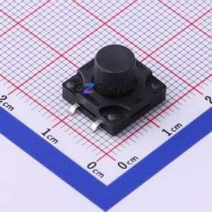 TS-1010DGS-BR09026 Tactile Switch SMD-4P,12x12mm Switch Single Pole Single Throw Round Button 2.6N Vertical Mount - Product Image 1