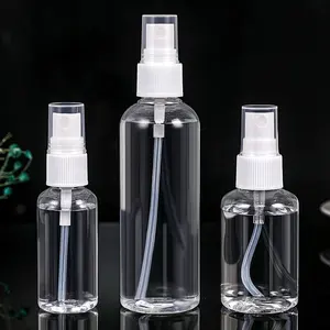 Botol plastik semprot ruang perawatan pribadi portabel bening 200ml 60ml hewan peliharaan kosong 30ml 60ml untuk botol kosmetik/Kimia