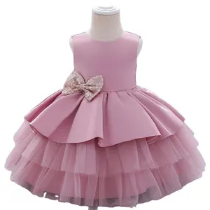 באיכות גבוהה אירופאי סגנון פרח ילדה חתונה שמלת ילדים יום הולדת יפה טול שמלות