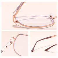 Lunettes anti-lumière bleue pour femmes, monture complète de style œil-de-chat, verres ovales en PC, possibilité de prescription