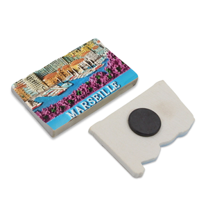 Grossiste Shenzhen Aimant de réfrigérateur personnalisé votre propre conception Souvenir Mumbai <span class=keywords><strong>Marseille</strong></span> Aimant de réfrigérateur - Product Image 2