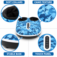 Appareil de massage des pieds Shiatsu portable, machine électrique à rouleaux pour les jambes et les mollets avec chaleur infrarouge, vibrations et compression d'air chauffante