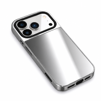 Coque de téléphone miroir électroplaqué pour iPhone 17 16 15 14 13 Pro Max, dos miroir HD pour maquillage, PC anti-jaunissement, OEM ODM