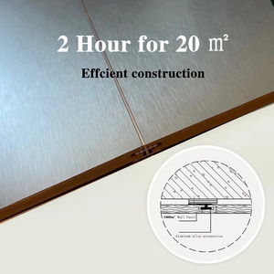 Installation de panneaux en cristal de carbone Panneaux muraux sans soudure imperméables et résistants à l'humidité Panneaux de revêtement mural en bois - Product Image 5