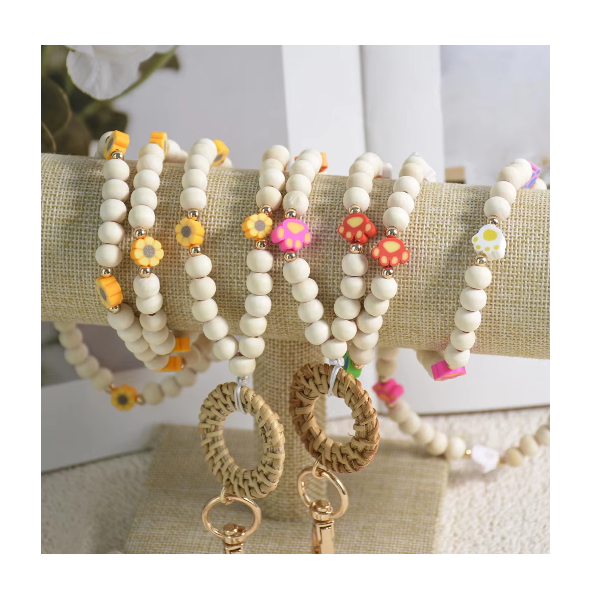Hot Sale Bling Crystal Rhinestone Necklace Lanyard with Key Ring