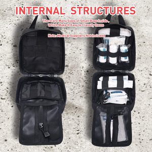 Vente chaude OEM Logo personnalisé Rouge Urgence ETM Fournitures médicales IFAK <span class=keywords><strong>Molle</strong></span> Trousse de premiers soins tactique - Product Image 6