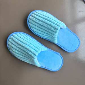 <span class=keywords><strong>Ciabatte</strong></span> per bambini all'ingrosso <span class=keywords><strong>viola</strong></span> usa e getta per interni in velluto Hotel pantofole - Product Image 6