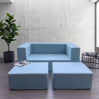 Ensemble de canapé-lit modulaire avec housse amovible et lavable, design moderne pour les salons d'appartements et d'hôtels