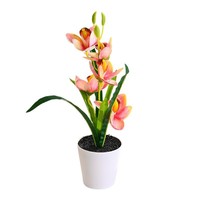 Nouvelle Arrivée Plante Artificielle Petite Orchidée en Pot Effet Réel Bonsaï Végétal Décoratif pour Noël et Thanksgiving