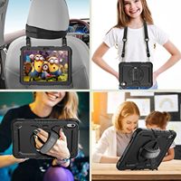 Étui robuste antichoc avec sangle rotative et protection d'écran pour iPad A16 11 pouces 2025 10e génération 10,9 pouces