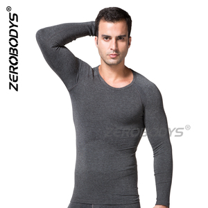 W067 Thermal Underwear Seamless HEATMAX Compression Thermo <strong>Top</strong> Slimming Plus Size Body Shaper <strong>Heat</strong> Underwear for Man - Product Image 2