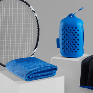 Nouvelles serviettes rafraîchissantes pour le sport 2026 en microfibre à motif maillé uni, réutilisables, personnalisables, portables pour l'entraînement, la gym, le camping et la course à pied - Product Image 1