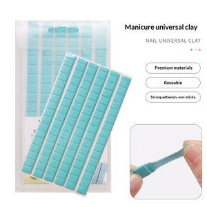 Support adhésif multifonctionnel réutilisable pour capsules de vernis à ongles, super collant, avec poignée en plastique, pour manucure et beauté - Product Image 1