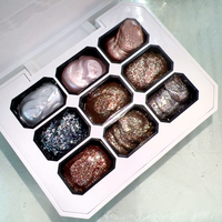 Kit de Gel Semi-Solide Pat Pat 9 Couleurs Direct Usine pour Ongles Ombrés 3D, Application Éponge, Idéal Salon (avec Éponge)
