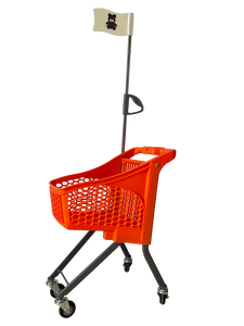 รถเข็นช้อปปิ้งพลาสติกสำหรับเด็กพร้อมเสาธงของขวัญสำหรับเด็ก - Product Image 6