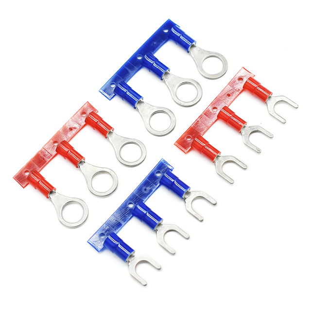 Heavy Duty Electrical Wire Connector Kit Insulated Ring Terminal Crimp Cable Lug Battery Terminal Set Circular Round Spade