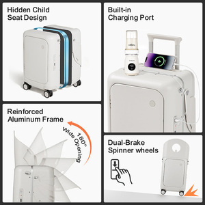 Nouvelle <span class=keywords><strong>Valise</strong></span> à Roulettes 2026 pour Enfants, Bagage Cabine 20 Pouces avec Roues Anti-Roulis et Port de Chargement USB - Product Image 4