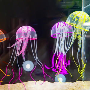 Vente chaude nouveau réservoir de mer de méduses en Silicone artificiel transfrontalier en gros accessoires d'aquarium de réservoir de poisson flottant - Product Image 4