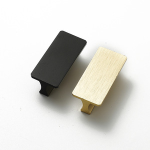 Aluminum Alloy T-Shaped Drawer Handle Brushed Matte <b>Black</b> 32 Holes Cabinet Furniture Handle Minimalist Design Durable - Product Image 3