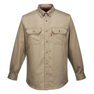 PORTWEST - FR89KHRL Bizflame 88/12 Chemise kaki résistante au feu-Vêtements de travail résistants aux flammes EAN 5036108293254 - Product Image 1