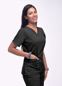 FUYI Femmes Marque Privée Uniformes Scrubs Costumes Medico Uniformes Enfermera Gommage Uniformes de Soins Infirmiers - Product Image 3