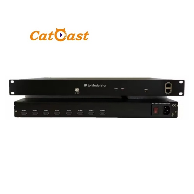 CATV 8 channels HD MI to 4 RF encoder modulator h.264 ip to dvbt encoder modulator