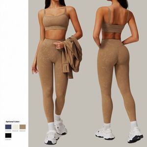 タイトクイックドライハイウエストバットリフトヒップリフティングカスタムロゴワークアウトランニング女性用ジムフィットネススポーツパンツヨガレギンス - Product Image 1