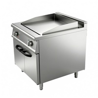 Grill électrique professionnel à surface plate avec armoire de rangement, chauffage haute efficacité pour la restauration et les restaurants