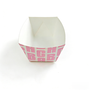 Scatola per hot dog autoassemblante in cartone rosa con stampa personalizzata <span class=keywords><strong>JAN</strong></span> GOO per imballaggio alimentare - Product Image 3