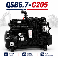 Moteur diesel industriel Cummins QSB6.7-C205 153 kW 205 CV 1800 tr/min turbo pour engins de construction lourds