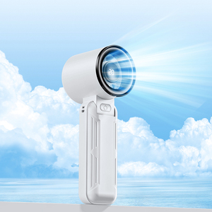 Quạt cầm tay USB mini xách tay gấp sạc quạt nhỏ treo cổ hiển thị kỹ thuật số máy tính để bàn nhỏ Quạt điện - Product Image 6