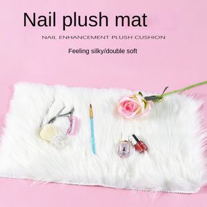 Nouveaux accessoires de photo d'ongle posant des outils <span class=keywords><strong>ongles</strong></span> long tapis en peluche tissu d'affichage en direct - Product Image 3