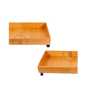 Plateau de rangement en bois sous le lit avec poignées, organisateur de vêtements rectangulaire multifonctionnel pour la chambre à coucher et l'usage domestique - Product Image 5