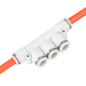 Qingze Pneumatic <b>Quick</b> Connect Plastic Five Way PK <b>Connector</b> 4 6 8 10 12mm For Air Compressors - Product Image 1